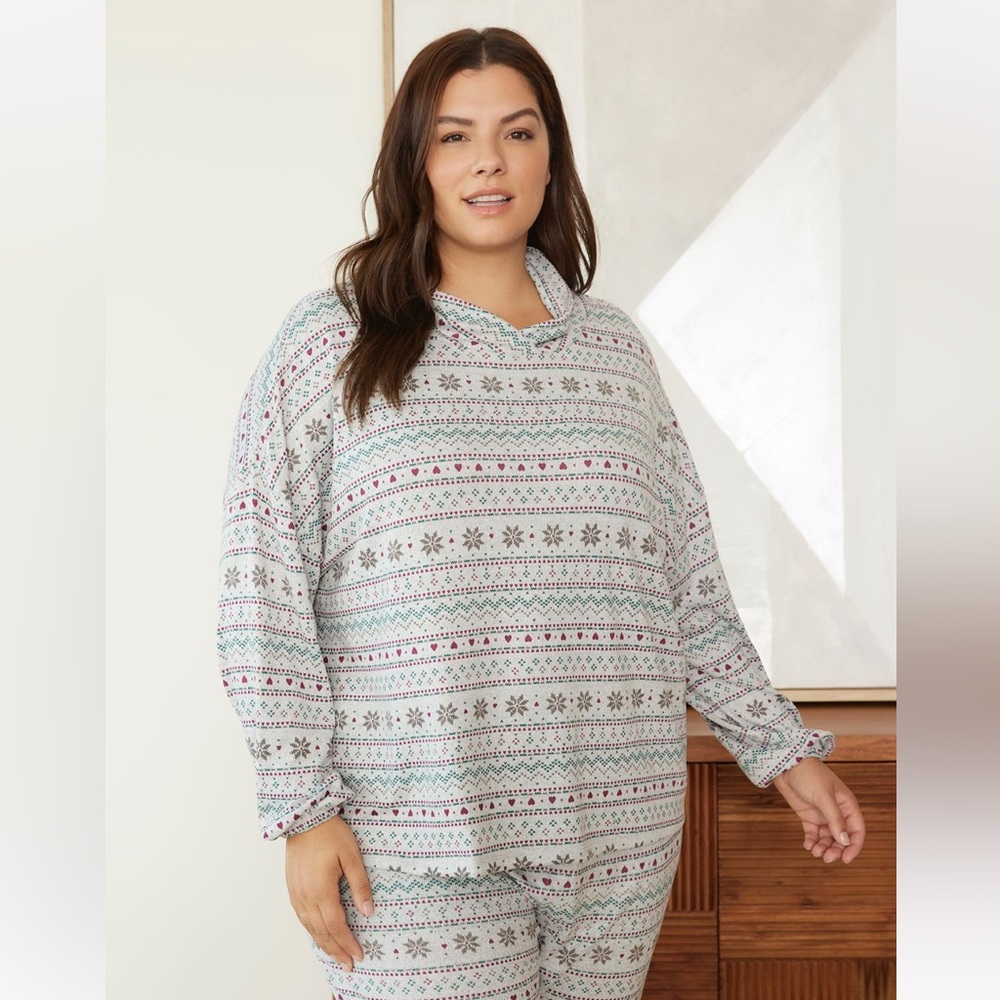 Penningtons  2 piece set Voglio sleep top long sleeve funnel neck BNWT 3X